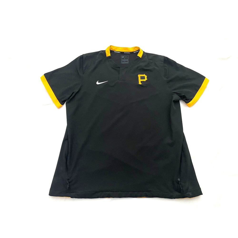 Pittsburgh Pirates Nike Pullover Top Mens Large Black MLB Authentic 625766